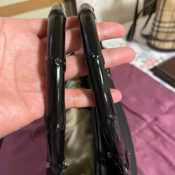 SOLD❤️Authentic Gucci Bamboo  Nylon Bag - Picture 8 of 12